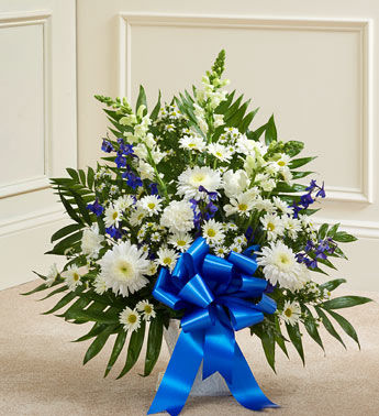 Deepest Condolences Blue and White Flowers Deepest Condolences Blue and White Flowers